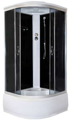 Душевая кабина Loranto CS-1000 HI SK G 100x100x215 профиль хром, стекло тонированное 