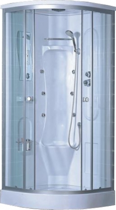 Душевая кабина Loranto CS-005 M (8131) 100х100х220 профиль хром, стекло прозрачное