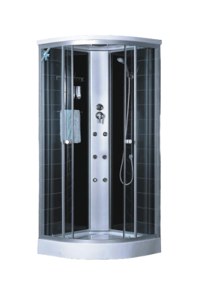 Душевая кабина Loranto CS-004 100х100х220 профиль хром, стекло тонированное
