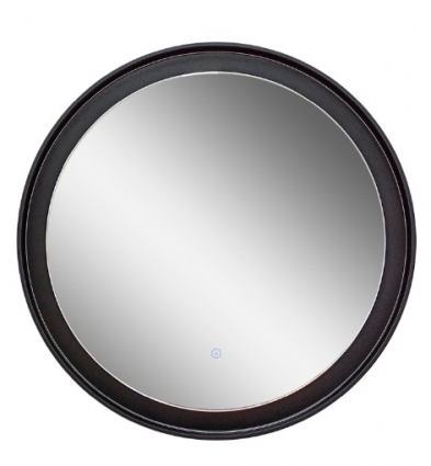 Зеркало Континент Planet Black LED 100х100 с подсветкой, бесконтактным сенсором