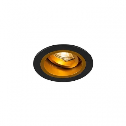 Встраиваемый светильник Zumaline Chuck dl round black-gold 92702