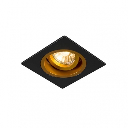 Встраиваемый светильник Zumaline Chuck dl square black- gold 92706