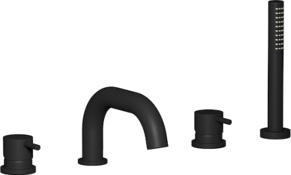 Смеситель на борт ванны IB Rubinetterie Milanotorino MT396NP matt black