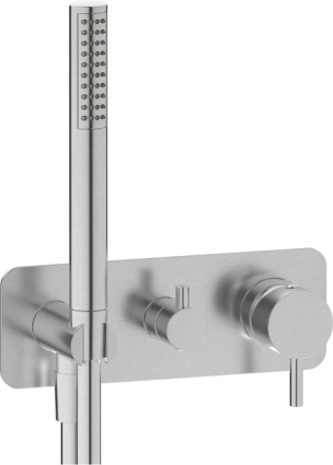 Смеситель для ванны с душем IB Rubinetterie Milanotorino EMT314SS brushed nickel