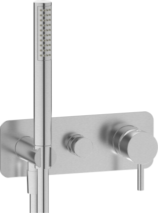 Смеситель для ванны с душем IB Rubinetterie Milanotorino EMT313SS brushed nickel