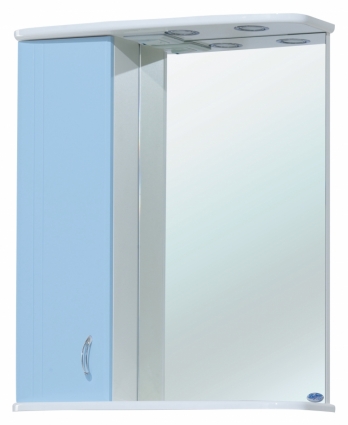 Зеркало-шкаф Bellezza Астра 60 L голубой
