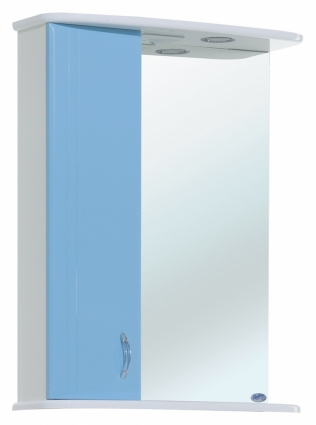 Зеркало-шкаф Bellezza Астра 55 L голубой