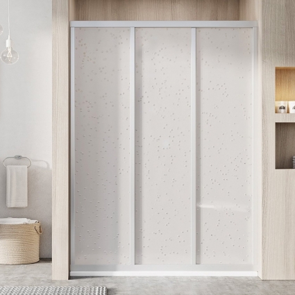 Душевая дверь в нишу Ravak Supernova ASDP3-130 Pearl, 200, профиль сатин