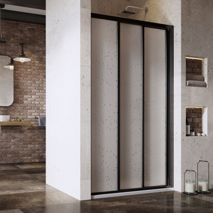 Душевая дверь в нишу Ravak Supernova ASDP3-120 Pearl, 200, профиль черный