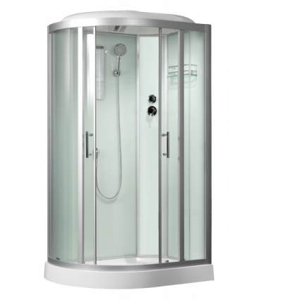 Душевая кабина Frank F309L 110х80х218 профиль хром, стекло прозрачное, левая