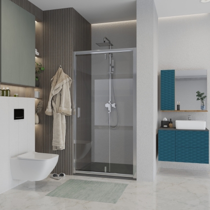 Душевая дверь в нишу Niagara Nova NG-63-8A 80 см, хром