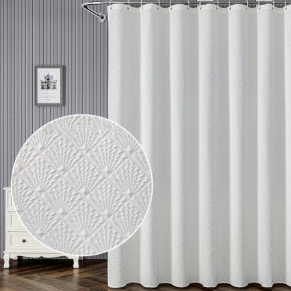 Штора для ванной Carnation Home Fashions White Diamond 180х200