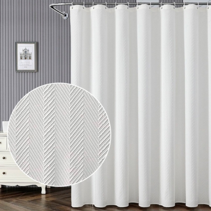 Штора для ванной Carnation Home Fashions White Bone 180х200