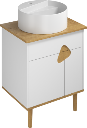 Тумба для комплекта VOQ Sense 60 ultra white&natural oak