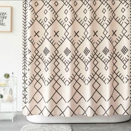 Штора для ванной Carnation Home Fashions Akita AKT1820BBK