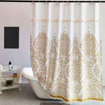 Штора для ванной Carnation Home Fashions Tassel TAS213GD gold