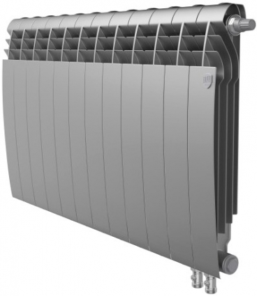 Радиатор биметаллический Royal Thermo BiLiner 500 Silver Satin VDR, 12 секций