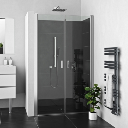 Душевая дверь Roth LEGA LIFT 80х195 профиль хром, стекло прозрачное