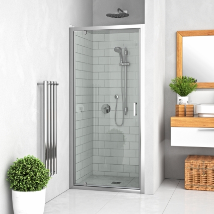 Душевая дверь Roth LEGA 80х190 профиль хром, стекло прозрачное