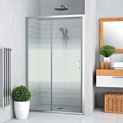 Душевая дверь Roth LEGA 130х190 профиль хром, стекло матовое