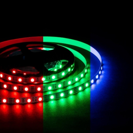 Светодиодная лента OGM 14,4W/m 60LED/m 5050SMD разноцветный (RGB) 5M LSE-271