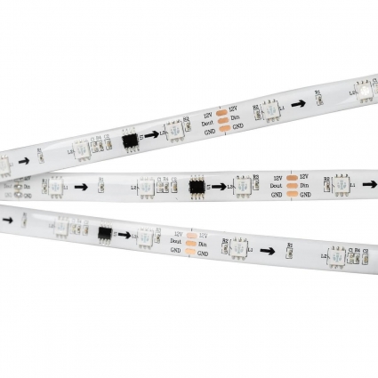 Светодиодная влагозащищенная лента Arlight 7,2W/m 30LED/m 5060SMD разноцветная 5M SPI-SE-B30-10mm 12V RGB-PX3 026369(2)