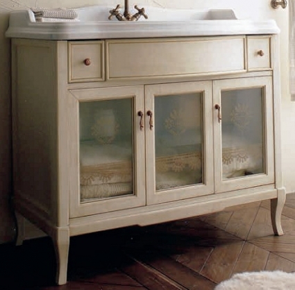 Тумба для комплекта Labor Legno Victoria 105 патина, стекло