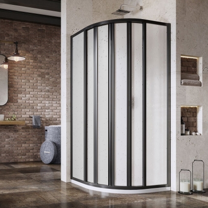 Душевой уголок Ravak Supernova SKKP6-80 195 Pearl, профиль черный