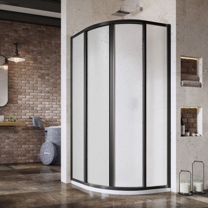 Душевой уголок Ravak Supernova SKCP4-90 195 Pearl, профиль черный