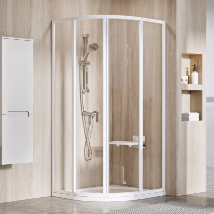 Душевой уголок Ravak Supernova SKCP4-80 195 Transparent, профиль белый