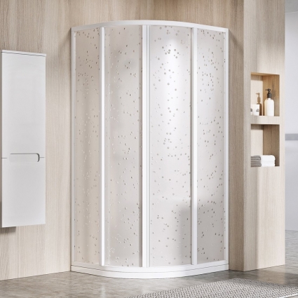 Душевой уголок Ravak Supernova SKCP4-80 195 Pearl, профиль белый