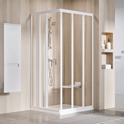 Душевой уголок Ravak Supernova ASRV3-75 Transparent, профиль белый