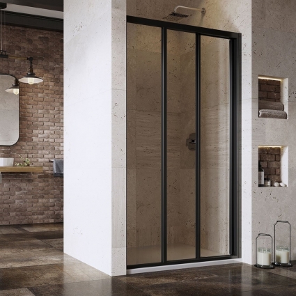 Душевая дверь в нишу Ravak Supernova ASDP3-100 Transparent, 200, профиль черный