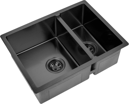 Мойка кухонная Zorg Inox PVD PVD 58-2-44 GRAFIT графит