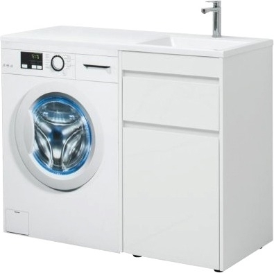 Тумба с раковиной Aquanet Токио 58 1 ящик, с бельевой корзиной R