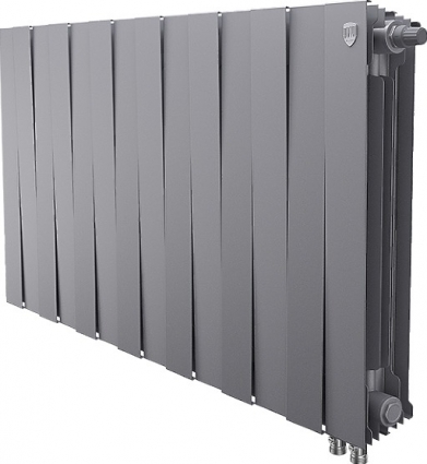 Радиатор биметаллический Royal Thermo Piano Forte 500 VDR silver satin, 14 секций, серебристый