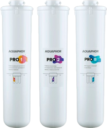 Комплект картриджей Аквафор Кристалл ECO Pro 1, Pro 2, Pro B
