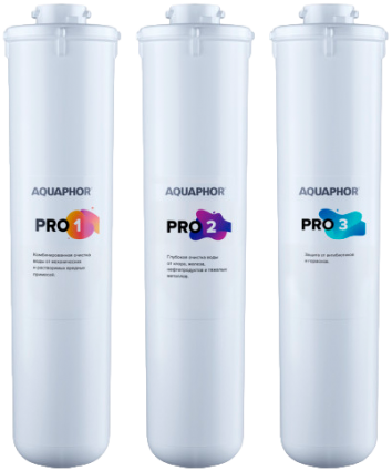 Комплект картриджей Аквафор Кристалл Baby Pro Pro1, Pro 2, Pro 3
