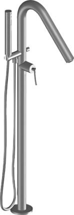 Напольный смеситель для ванны с душем Paini Cox 78CR136