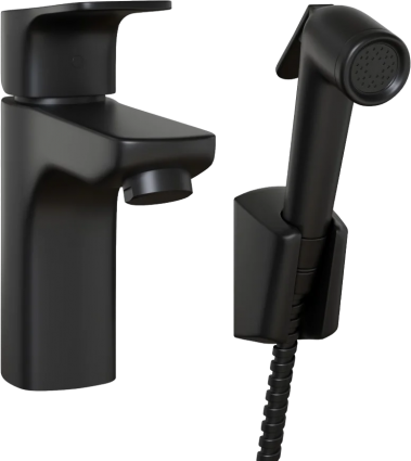 Смеситель для раковины Paini Viva Style P4YO205/574 с гигиеническим душем, черный