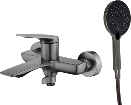 Смеситель для ванны с душем Haiba HB60816-3 пепельный