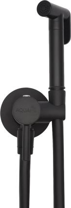 Гигиенический душ AQUAme AQM 6020MB со смесителем, С ВНУТРЕННЕЙ ЧАСТЬЮ, matt black