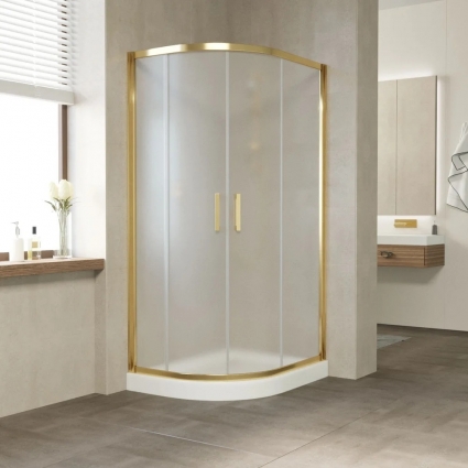 Душевой уголок Vegas Glass ZS-F Tur Novo 110*80 09 10 профиль золото, стекло сатин