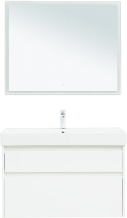 Мебель для ванной Aquanet Nova Lite 100 белая глянцевая, 2 ящика