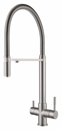 Смеситель Zorg Clean Water ZR 337 YF nickel для кухонной мойки