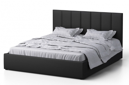 Кровать MYROOM Family Венера-3 180х200 черного цвета с подъемным механизмом (экокожа)