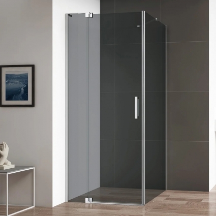 Душевой уголок Cezares Slider AH 1 80-90/100 Grigio Cr профиль хром, стекло серое