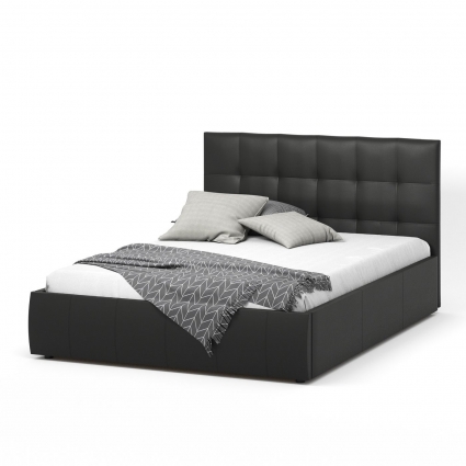 Кровать MYROOM Family Венера-2 180х200 черного цвета с подъемным механизмом (экокожа)