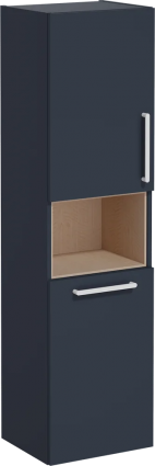 Шкаф-пенал VitrA Root Flat 40 L, с бельевой корзиной, темно-синий