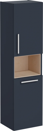 Шкаф-пенал VitrA Root Flat 40 R, с бельевой корзиной, темно-синий